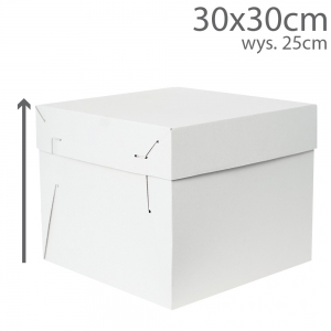 CAKE BOX HIGH CAKE 30x30x25cm 1 ks