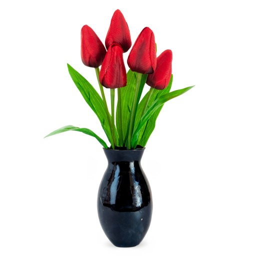 TULIPÁNOVÁ KYTICA TULIPÁNOV KRÁSNA AKO ŽIVOT TULIPSOVÉ KVETY ČERVENÁ X5 guma