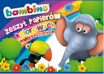 Zápisník z farebných lesklých papierov. A4 BAMBINO