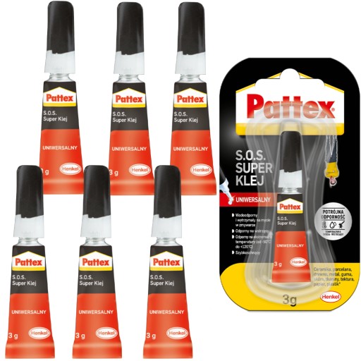 6x PATTEX S.O.S. UNIVERZÁLNE OKAMŽITÉ LEPIDLO