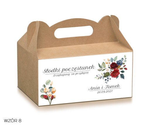Kraft svadobné tortové krabičky s personalizáciou