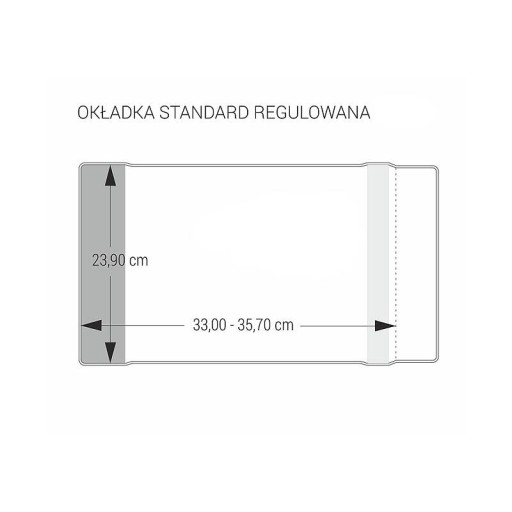 Nastaviteľný kryt 23,9cmx33-35,7cm kryštál