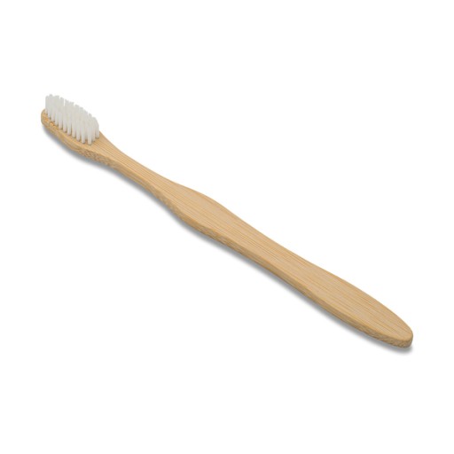 Béžová bambusová zubná kefka
