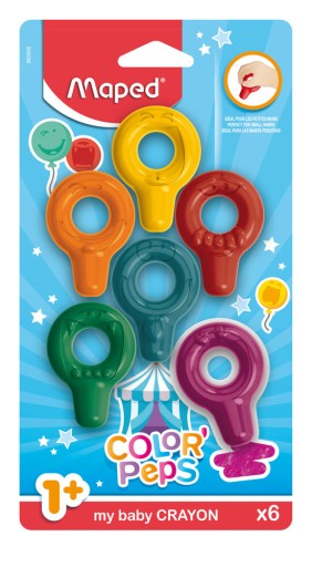 Detské prvé pastelky 6 farieb 12m+ Maped