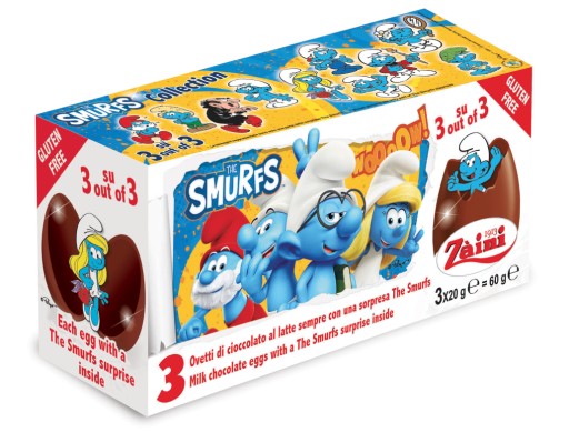 ČOKOLÁDOVÉ PREKVAPENIE VAJCIA SMURFS SMURFS 3 BALENIE 3x20g