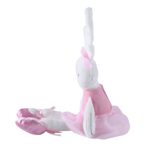 Plyšový maskot králika v ružových šatách, 42 cm
