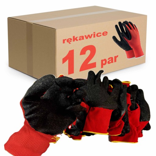 hrubé červené ručné pracovné rukavice 9 L - perfektný úchop