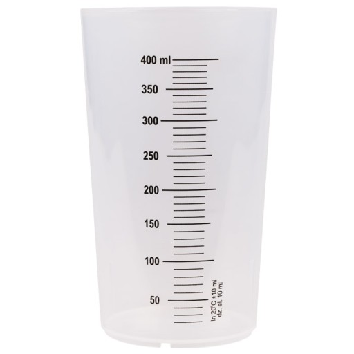KUCHYŇSKÁ ODMERKA NA TEKUTINY NA ODPORÚČANIE HNOJÍV NÁDOBA hrnček so stupnicou 400ml