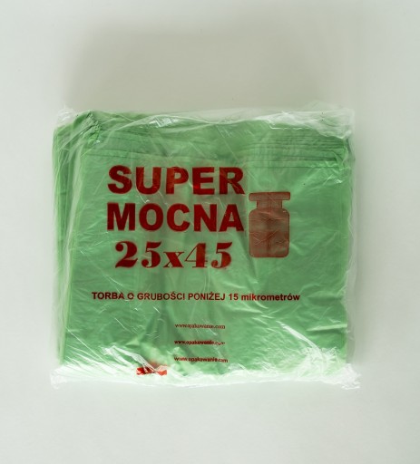Jednorazové vrecká 25x45cm 100ks Super Strong 14 mikrónov 5kg