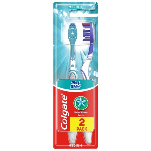 Zubná kefka Colgate Max White Medium 1+1