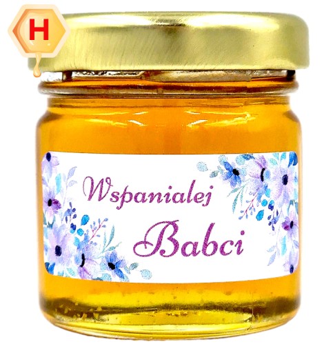 MEDOVÝ mini med DEN MATIEK v tégliku 40g s nálepkou VELKÁ BABKA