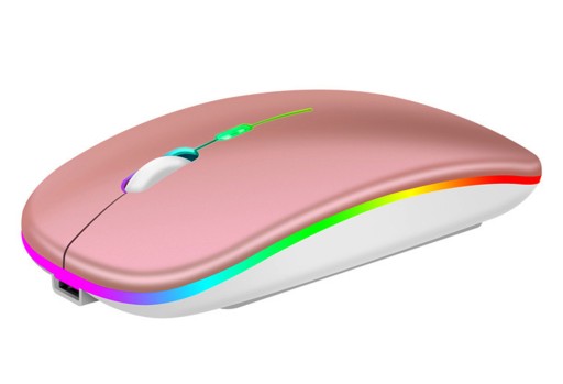 BEZDRÔTOVÁ KANCELÁRSKA MYŠ PRE LAPTOP PC, RGB PODSVIETENIE 2,4 GHz BT AK211C