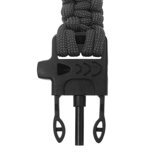 Badger Outdoor Paracord náramok so zapaľovačom - čierny