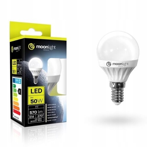 G45 LED žiarovka 3W Cold Color E14 240lm Moonlight osvetlenie