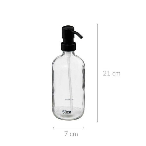 DÁVKOVAČ MYDLA, priehľadné sklo, 450ml