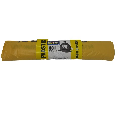Vrecia na triedenie, papier, plast, sklo, 60L, 30 ks