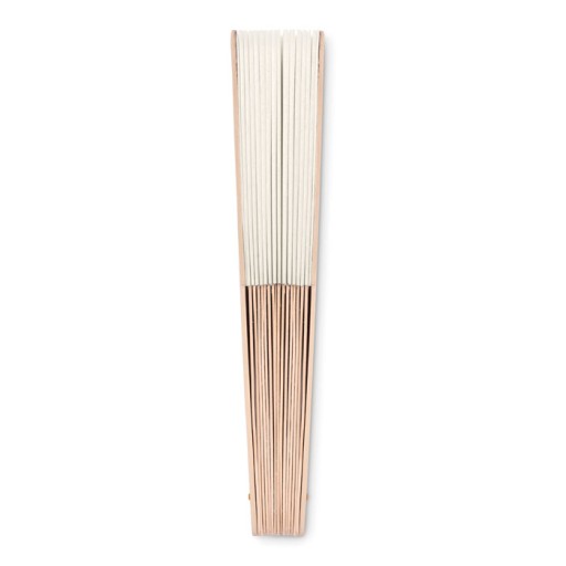 DREVENÝ VENTILÁTOR Veľký 41cm Elegantný béžový ecru