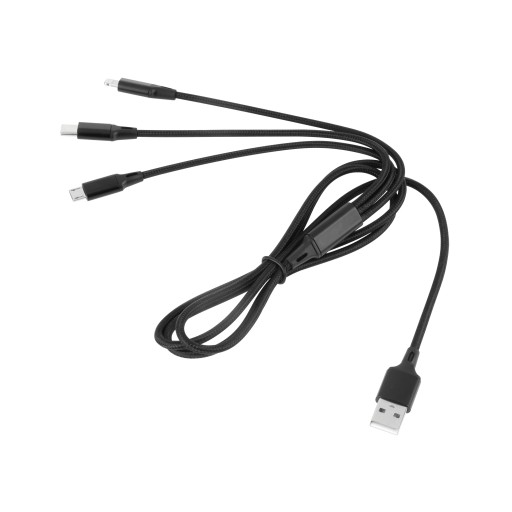 KÁBLOVÁ 3v1 LIGHTNING MICRO USB C nabíjačka (4090)