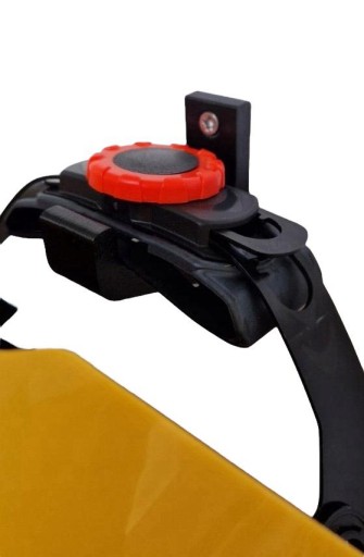 Držiak, hák na ochrannú prilbu pre stavebných robotníkov, drevorubačov a elektrikárov BIELY