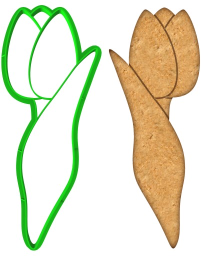 VEĽKONOČNÁ forma Vykrajovačka na perníky EASTER Flower Tulipán 15cm