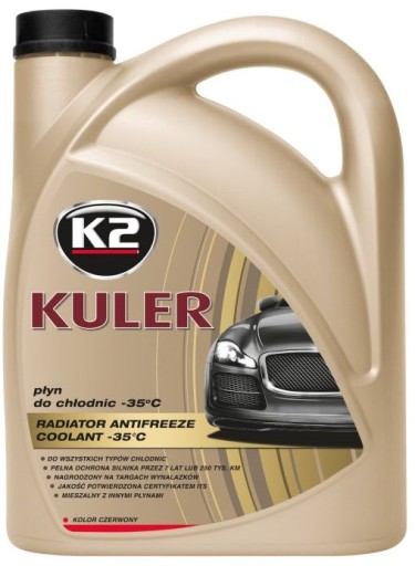 K2 KULER 4L KVAPALINA RADIÁTORA G12/G12+ ČERVENÁ -35
