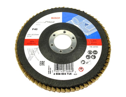 BOSCH KOTOUČ KLAPKA 125mm GR.40 NA KOV