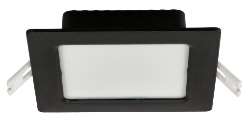 LED stropné svietidlo, zápustné, zápustné, 6W, 660lm, 4000K, čierne