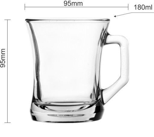 Pohár s uškom 200ml na čaj, hrnček na kávu