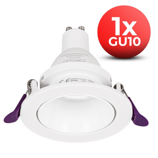 MOVABLE GU10 biele LED halogénové stropné svietidlo SPOT do miestnosti x4