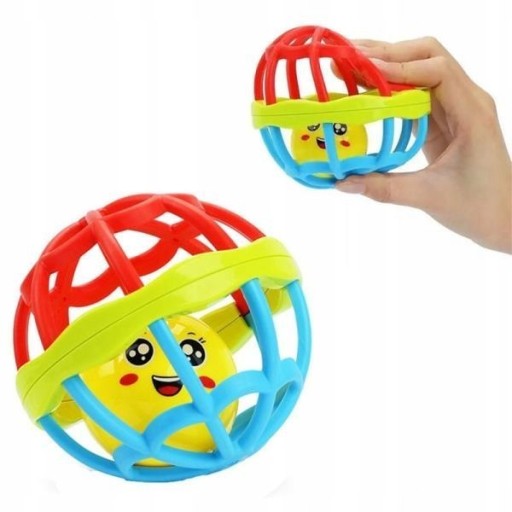Mäkká loptička s hrkálkou Askato Ball