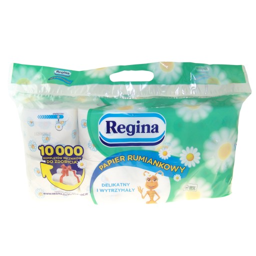 REGINA Harmančekový toaletný papier 8 roliek harmančekového toaletného papiera