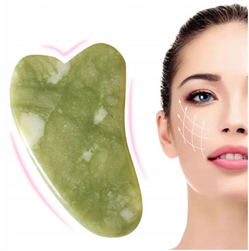 KAMEŇOVÝ MASÁŽ NA TVÁR GUA SHA TALE JADE