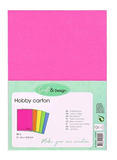 Farebný papier A5 x 50 listov Jasné farby 200G