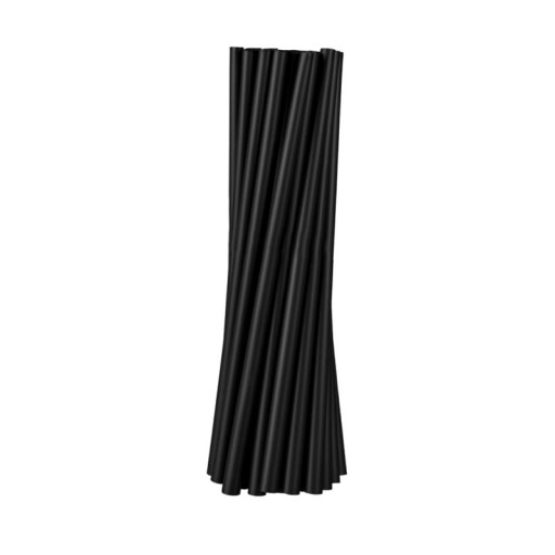 Rovné PP slamky na opakované použitie 240x8 mm čierne 100 ks.