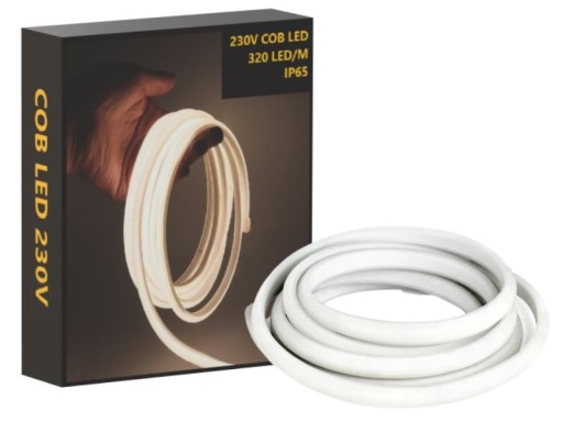 NEON COB LED pás 230V na meter 320LED/m 15W/m IP65 NEUTRÁLNA BIELA