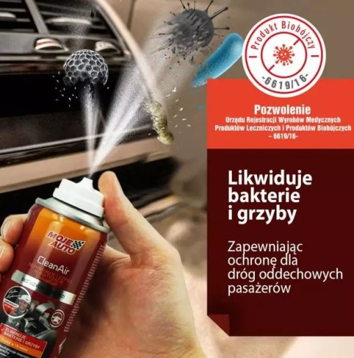 CLEANAIR ODSTRAŇOVAČ KLIMATIZÁCIE NOVÉ AUTO 150ML