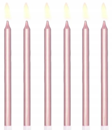 NARODENINOVÉ SVIEČKY ROSE GOLD NARODENINY 6 ks