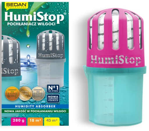 HumiStop ABSORPTOR VLHKOSTI S VLOŽKOU certifikovanou PZH, RUŽOVÝ
