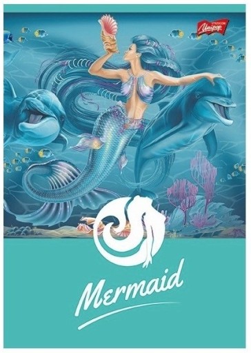 Školský zošit A5 16k kockovaný Ocean SEA Mermaid Delphins Laminovaný Unipap