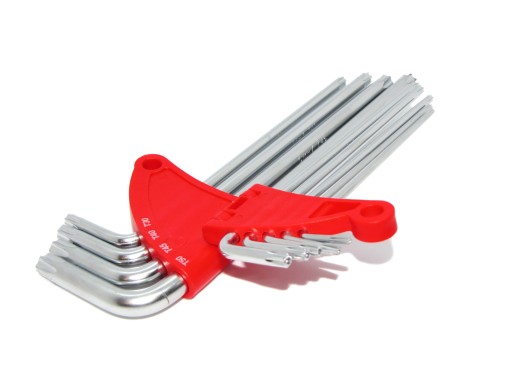 DLHÉ KĽÚČE TORX IMBUS, IMBUS T10-T50, 9 ks