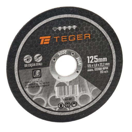 Kovový rezací kotúč 125x1mm Teger