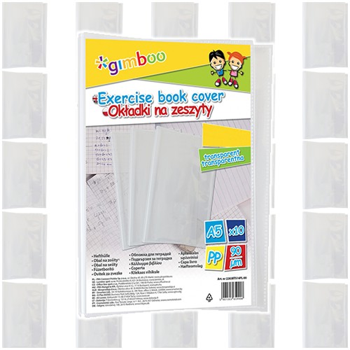 GIMBOO A5 OBAL NA NOTEBOOK CRYSTAL 150μm PP HRUBÝ 25KS