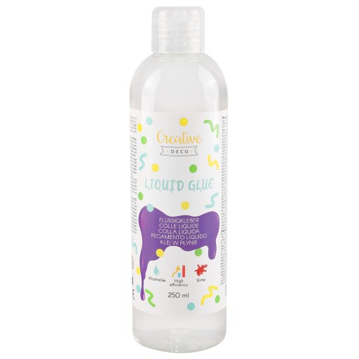 Transparentné tekuté lepidlo na školský sliz na výtvarné práce, 250ml
