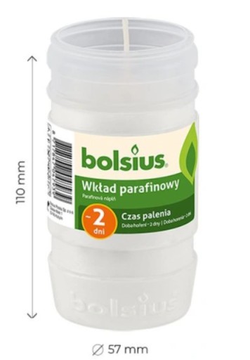 Parafínová vložka do sviečok Bolsius, 11 cm, 2 dni horenia, 1 ks.