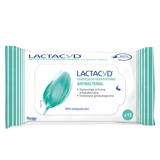 LACTACYD ANTIBACTERIAL Utierky na intímnu hygienu 15 ks.