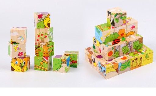 VZDELÁVACIE BLOKY DREVENÉ PUZZLE