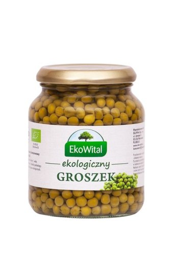 Zelený hrášok v BIO marináde 350g/230g Ekowital