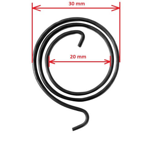 PRUŽINA DO KĽÚČKY DVERÍ drôt 1,3x2,6 mm Sada 2 ks.