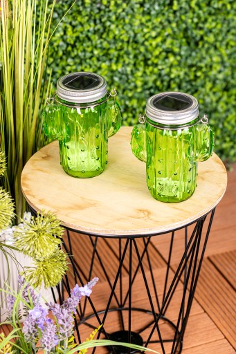 SOLÁRNA LAMPA ZÁHRADNÁ JAR CACTUS GLASS LED