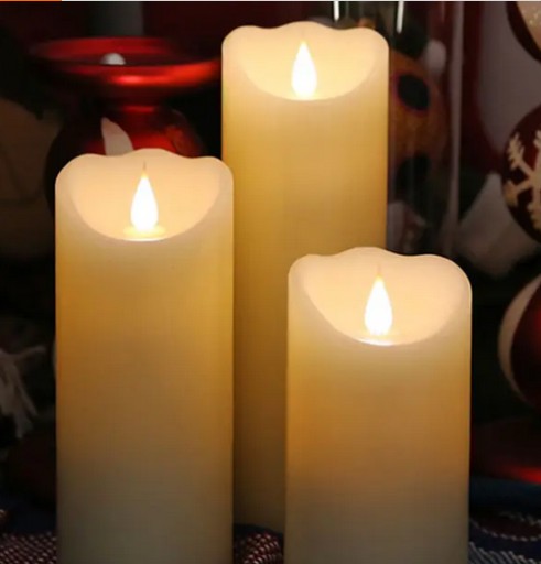 LED VLOŽKA SVIEČKY PRE EFEKT SVIEČKY SVIEČKA 9CM SET S BATÉRIAMI